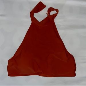 Aerie High Neck Orange Bikini Top